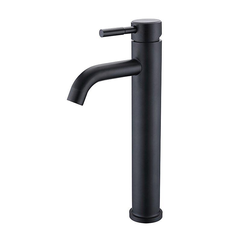 Bathroom Sink Faucet,Single Handle Matte Black Centerset Bath Taps,Stainless Steel COD Bathroom Faucet Adjustable to Cold and Hot Water4