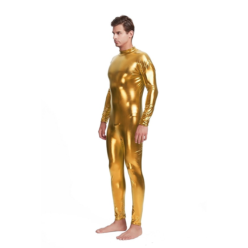 Zentai Suits Cosplay Costume Bodysuit Carnival Costume Full Body Suit Men's Sex Sexy Costume Solid Colored Spandex Latex Costume for Christmas Halloween Carnival Adults'4