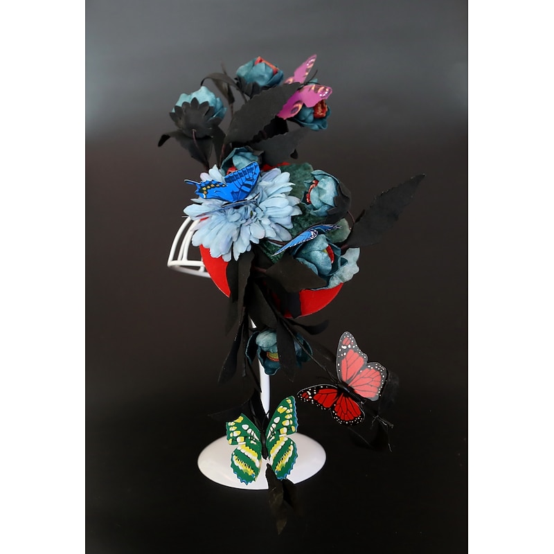 Fascinators Headwear Kentucky Derby Hat Headpiece Foam Flannelette Pillbox Hat Fall Wedding Horse Race Melbourne Cup Cocktail With Cap Flower Headpiece3