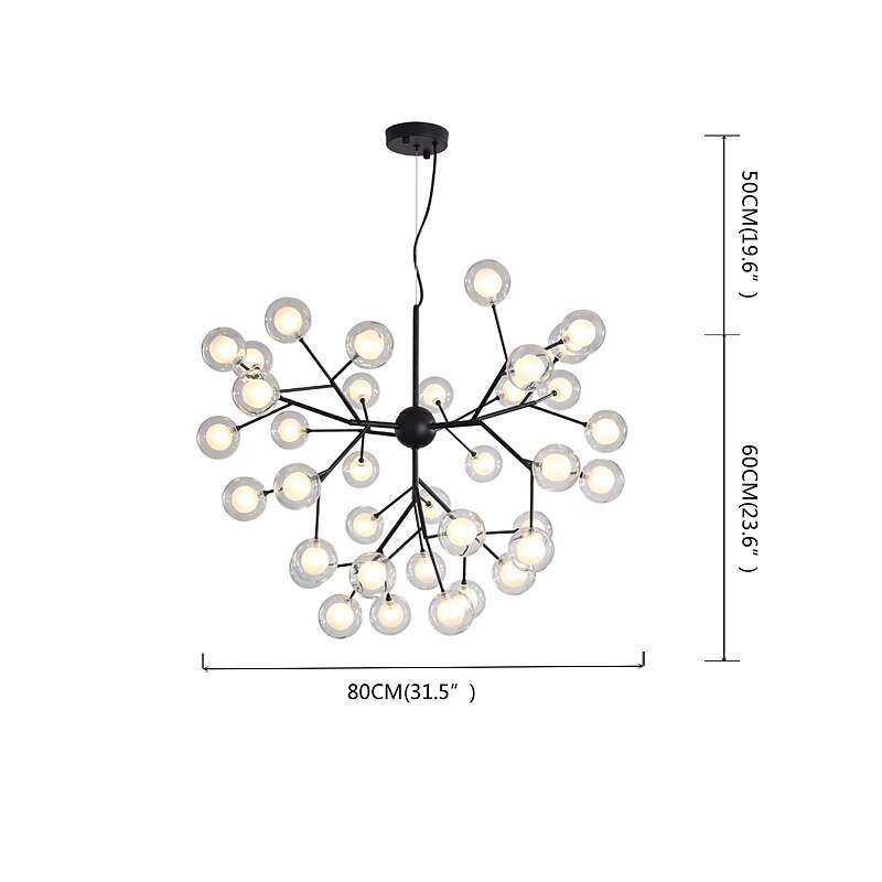 60 cm Indoor Luxury Creative Novelty Chandelier Metal Sputnik Painted Finishes Artistic 110-120V 220-240V4