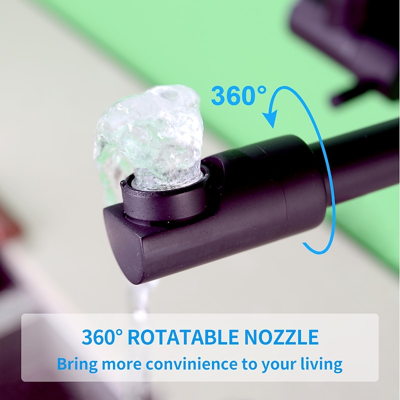 Wall Mounted Kitchen Faucet,Brass Single Handle One Hole Widespread Foldable and Rotatable Painted Finishes Pot Filler Contemporary Kitchen Taps with Hot and Cold Water3