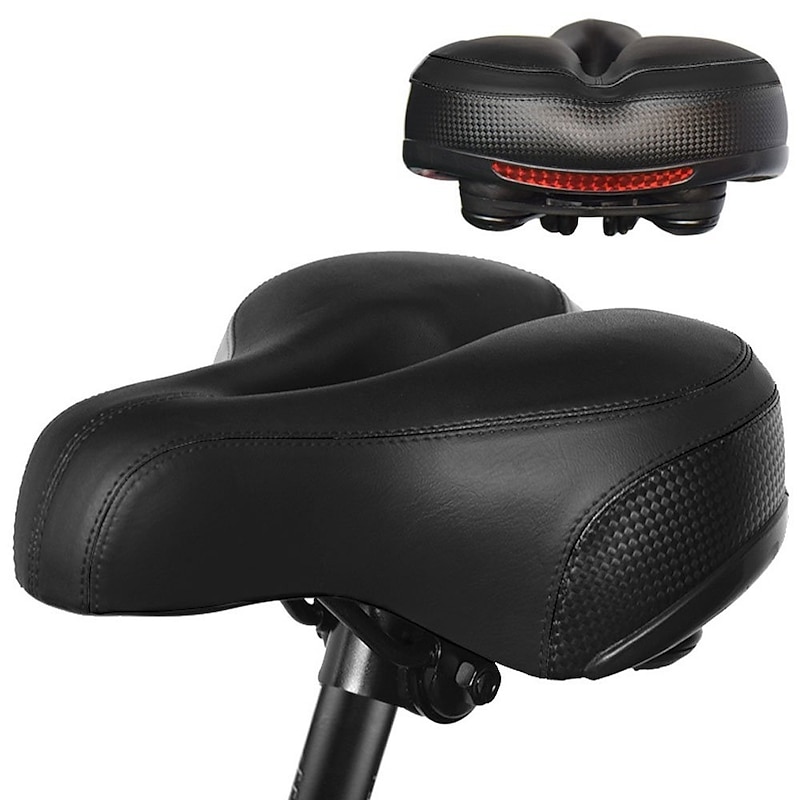 Most Comfortable Bicycle Seat, Bike Seat Replacement with Dual Shock Absorbing Ball Wide Bike Seat Memory Foam Bicycle Gel Seat2