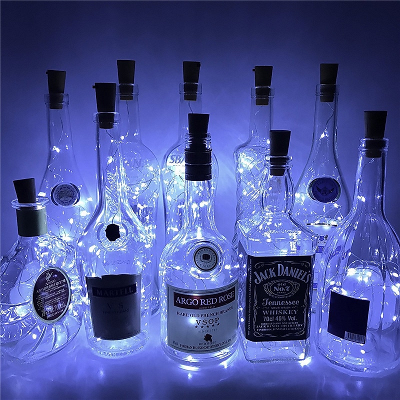 Outdoor Solar String Light, 3pcs LED Wine Bottle Stopper Fairy Lights 1M 10Leds for Christmas Party Decoration & DIY Night Lamps4