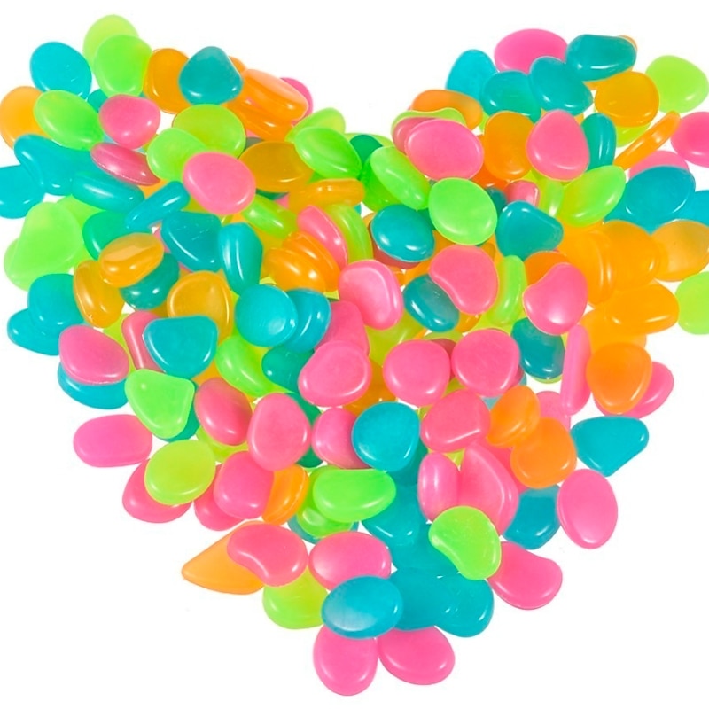 Garden decoration outdoor Luminous Stones garden Decorative Pebbles Outdoor Fish Decoration Pebble Rocks Aquarium2