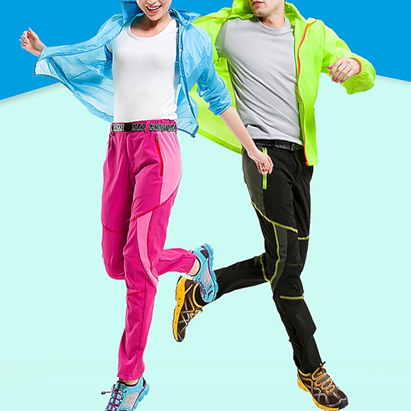 Women's Hiking Pants Trousers Patchwork Summer Outdoor Skin Friendly Quick Dry Lightweight Sweat wicking Pants / Trousers Bottoms Zipper Pocket Black Pink Camping / Hiking Fishing Climbing S M L XL3