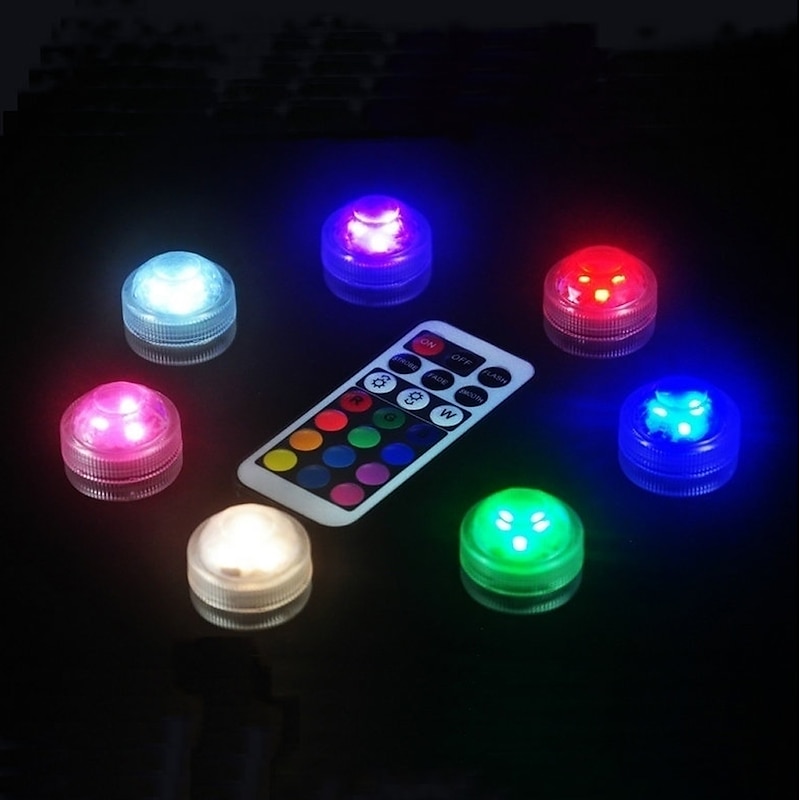 3LED Submersible Light Diving Tank Light Underwater Submersible Light Remote Control Only for RGB Version 1pcs