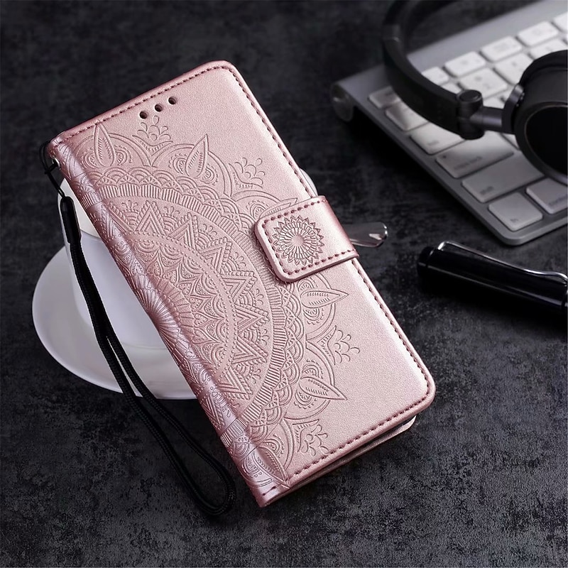 Phone Case For Motorola MOTO G6 Moto G6 Play Moto G6 Plus Moto G7 Moto G5 Plus Moto G5 Moto E5 Plus Moto E5 Moto E4 Plus Wallet Case with Stand Holder Wallet Card Holder Flower / Floral Hard PU - Main Image