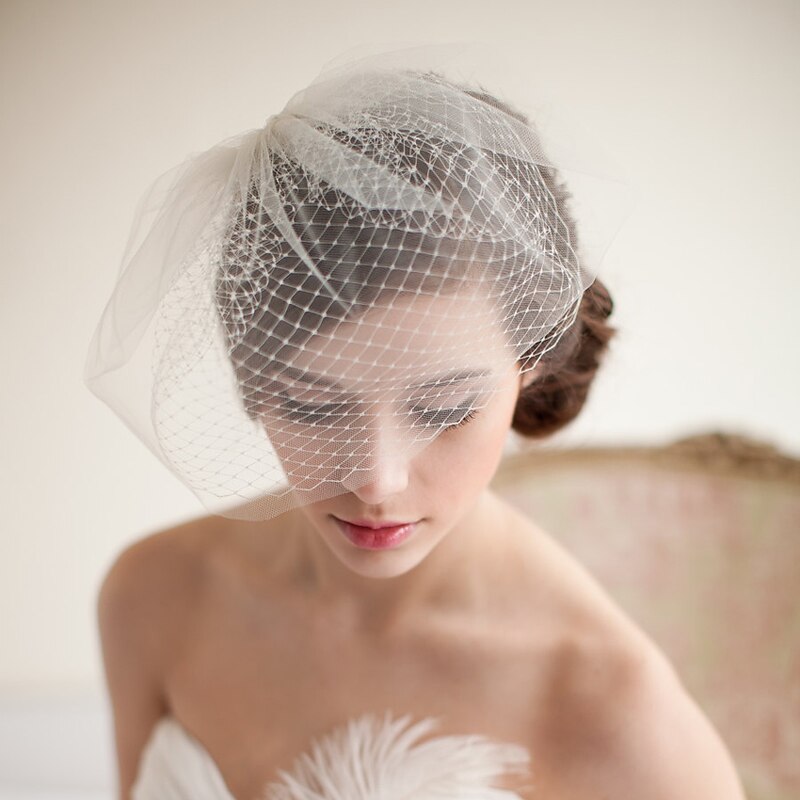 Two-tier Vintage Style / Classic Style / Birthday Wedding Veil Blusher Veils / Birdcage Veils with Pure Color Tulle dress to impress3