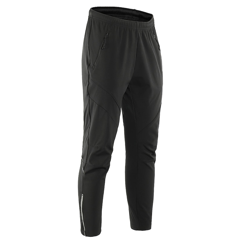 Arsuxeo Men's Cycling Pants Bike Pants / Trousers Pants Bottoms Waterproof Thermal / Warm Windproof Sports Solid Color Polyester Fleece Winter Black / Red / Black / Green Clothing Apparel Bike Wear4