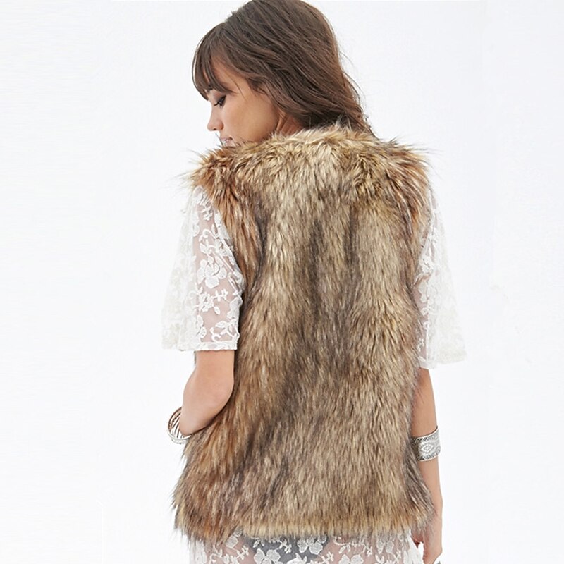 Sleeveless Vests Faux Fur Fall Wedding / Party / Evening Women's Wrap With Solid4