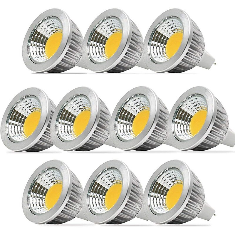10PCS Dimmable AC/DC12V MR16 LED Bulb - 5W Spot Light Lamp Bulbs,Replacement Bulb Equivalent to 30Watt Halogen,120 Degree Beam Angle