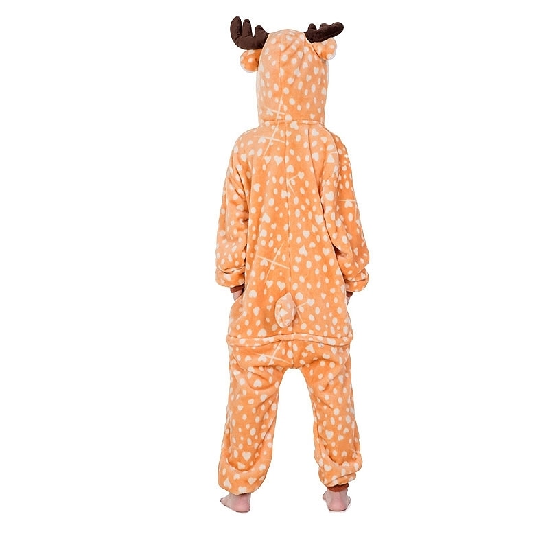 Kid's Reindeer Onesie Costume Carnival Costume Reindeer Onesie Pajamas Kigurumi Pajamas For Boys and Girls Christmas Carnival Children's Day Cartoon3