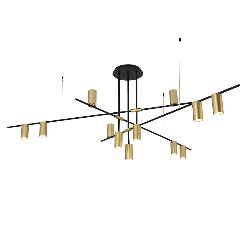 12 Bulbs 138 cm Chandelier Metal Geometrical Electroplated Artistic 110-120V 220-240V2