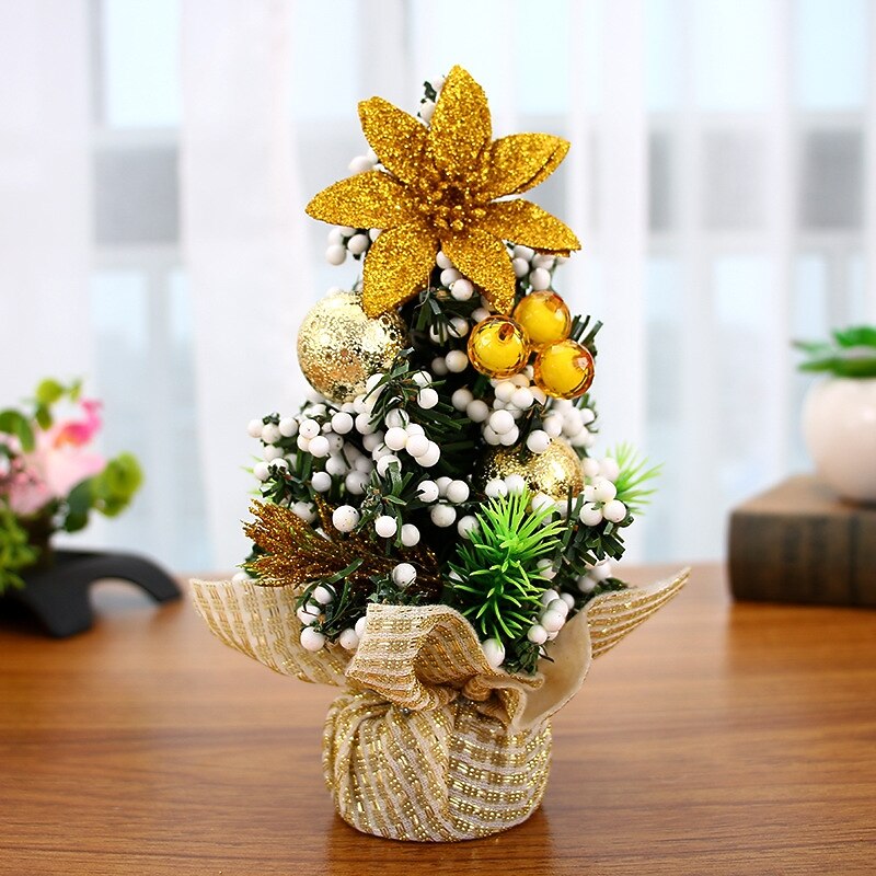 20cm Mini Christmas Tree Xmas Artificial Tabletop Decorations Festival Miniature Tree Christmas Gift Christmas Decor3