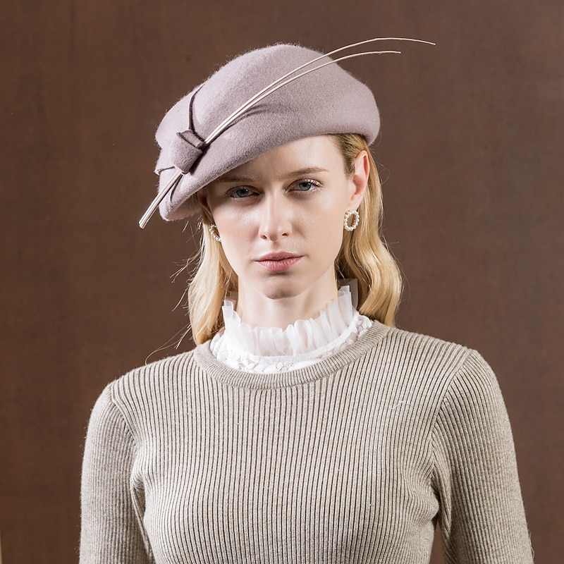 100% Wool Kentucky Derby Hat / Hats with Bowknot 1pc Casual / Daily Wear Headpiece
