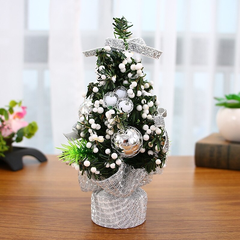 20cm Mini Christmas Tree Xmas Artificial Tabletop Decorations Festival Miniature Tree Christmas Gift Christmas Decor2