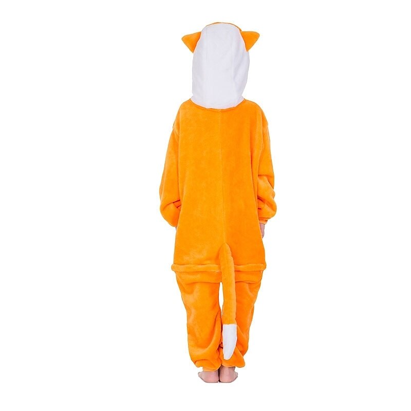 Kid's Solid Colored Onesie Costume Carnival Costume Fox Onesie Pajamas Kigurumi Pajamas Funny Costume For Boys and Girls Christmas Carnival Children's Day Cartoon3