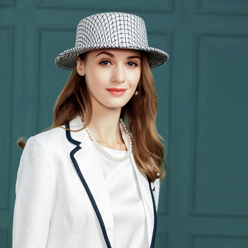 Polyester Kentucky Derby Hat / Hats with Plaid 1pc Casual / Daily Wear Headpiece - Main Image