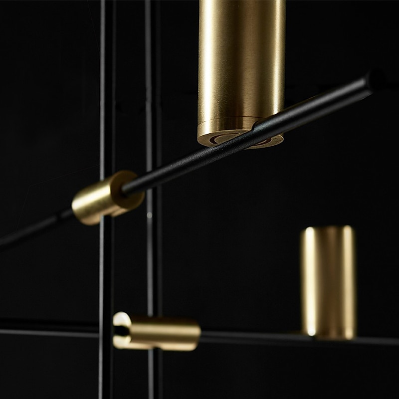 12 Bulbs 138 cm Chandelier Metal Geometrical Electroplated Artistic 110-120V 220-240V4