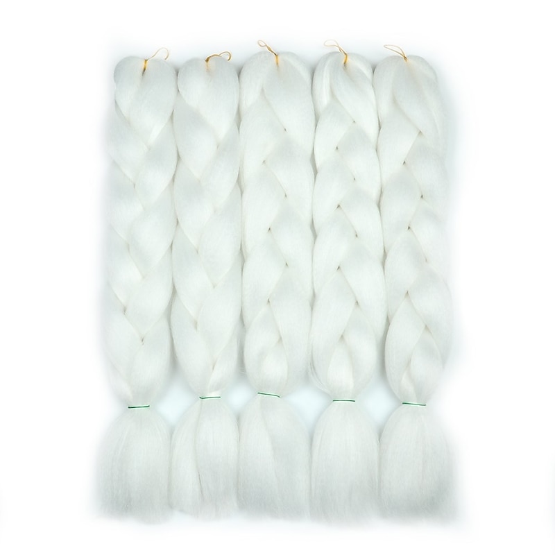 Crochet Hair Braids Jumbo Box Braids Pink Synthetic Hair 24 inch Braiding Hair 5 Pieces3