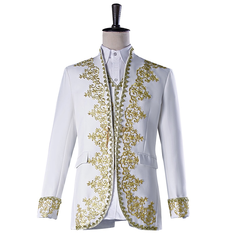 Baroque Victorian Medieval 18th Century Napoleon Jacket Coat Pants Circus Jacket Cosplay Costume Blazer Jacket & Pants Tuxedo Suits & Blazers Tailcoat Men's Costume Vintage Cosplay Party Evening Party3