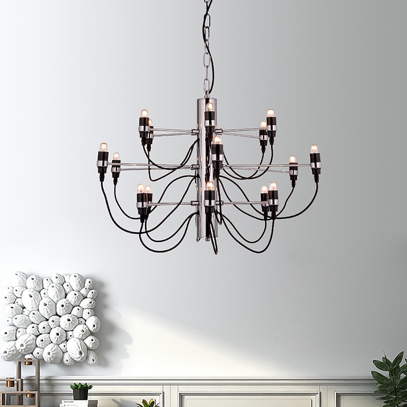 18 Bulbs 65 cm Creative Candle Style Chandelier Metal Candle-style Electroplated Artistic Chic & Modern 110-120V 220-240V