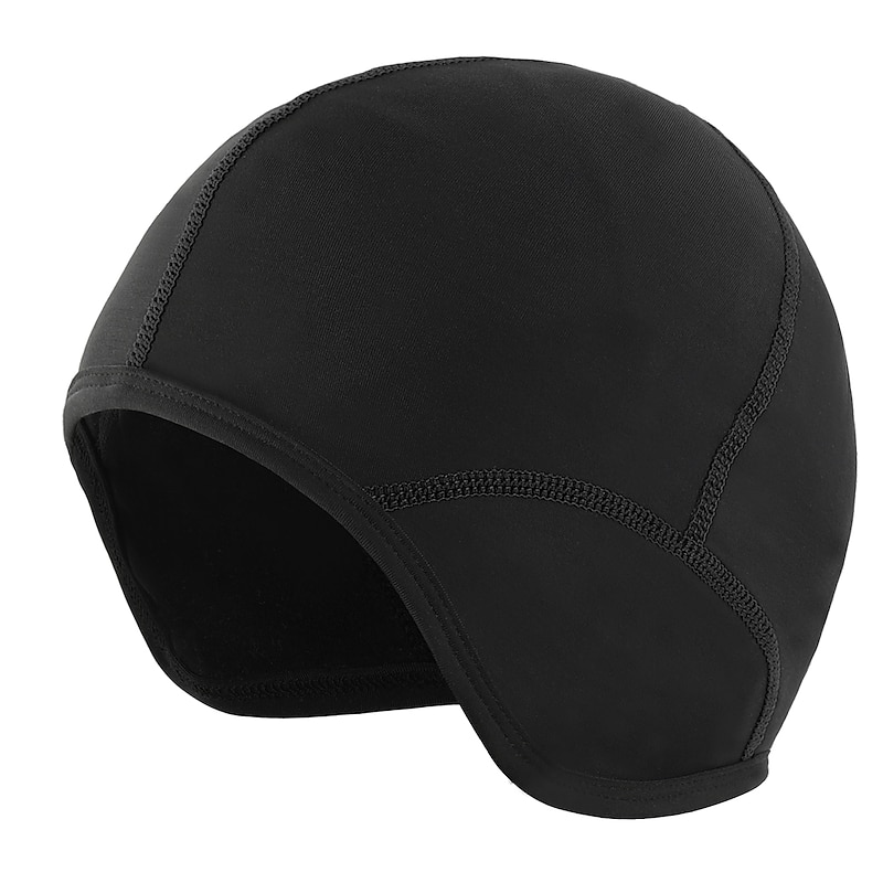 Arsuxeo Helmet Liner Skull Caps Skull Cap Beanie Helmet Liner Solid Color Thermal Warm Reflective Fleece Lining Antistatic High Elasticity Bike / Cycling Black / Red Black Fleece Elastane Polyester2