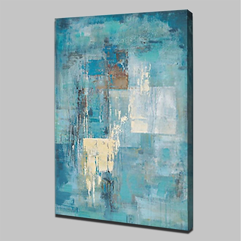 Oil Painting Hand Painted Vertical Abstract Floral / Botanical Modern Rolled Canvas (No Frame)3