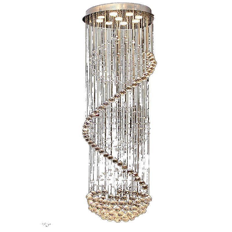 9-Light 50 cm Chandelier LED Crystal Flush Mount Lights Metal Chrome Traditional / Classic 110-120V / 220-240V / GU103