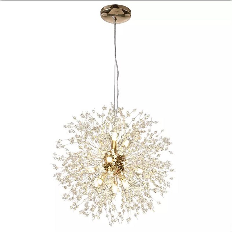 9-Light 50 cm Crystal / Eye Protection Pendant Light Metal Sputnik Electroplated Modern Contemporary 110-120V / 220-240V3