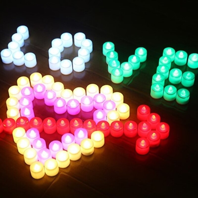 24pcs/set LED Candles Battery Operated Candles Batteries Lights Candles to Create Warm Ambiance Naturally Flickering Bright for Halloween3