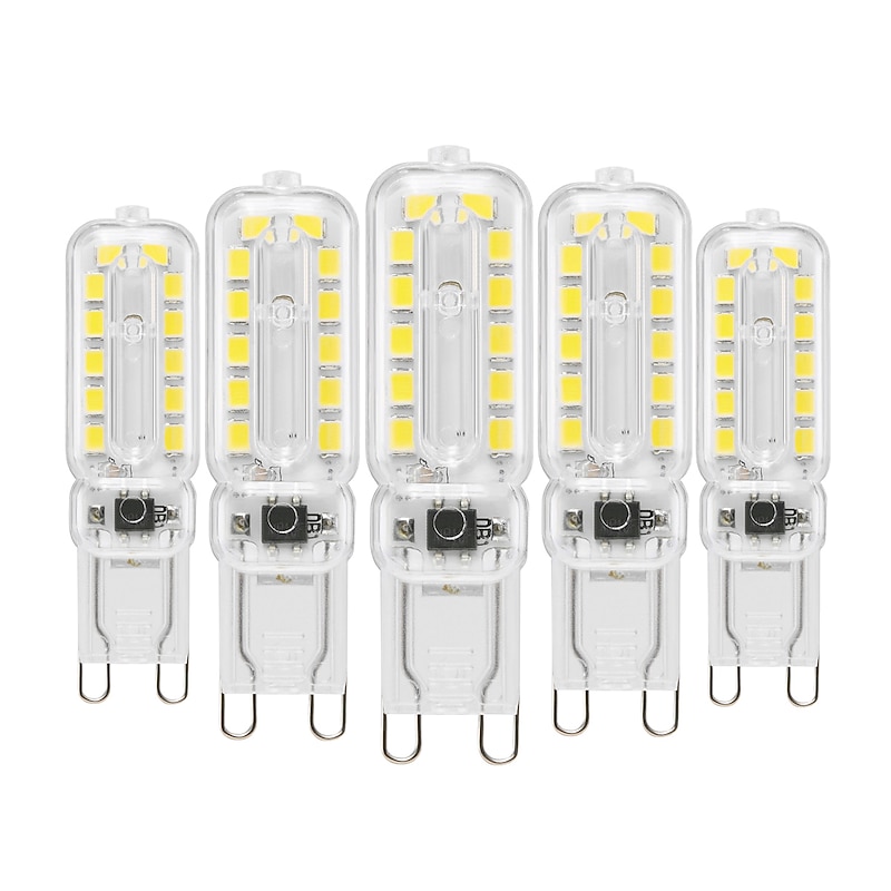 5pcs 10pcs G9 LED Bi-pin Lights 6W 450-550lm 22 LED Beads SMD 2835 T Bulb Shape Dimmable Warm White Cold White 220-240V 110-130V RoHS for Chandeliers Accent Lights Under Cabinet Puck Light