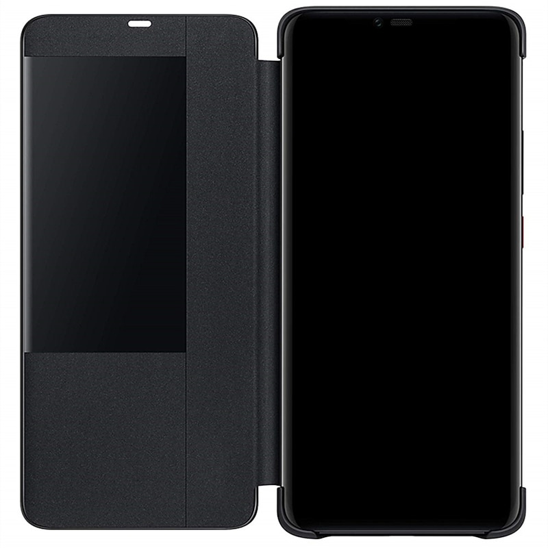 Phone Case For Huawei Huawei Mate 20 pro Flip Flip and Screen Protector with Windows Solid Colored PU Leather3