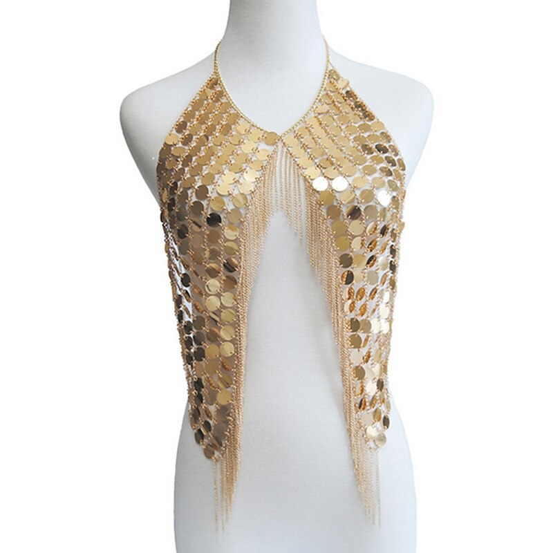 Metallic Fashion Women's Body Jewelry For Bikini Alloy Silver Gold2