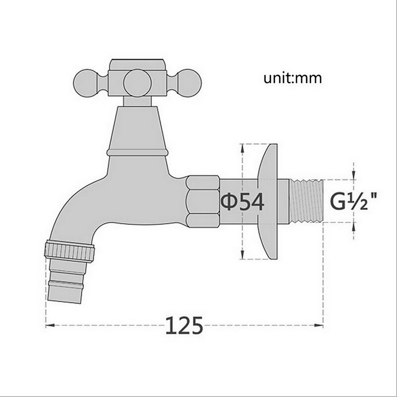 Outdoor Faucet,Industrial Style Single Handle Indoor/Outdoor Faucet, Black Wall Installation One Hole Standard Spout,/Vintage Style Brass COD Bathroom Sink Faucet with Cold Water Only3