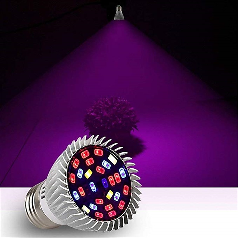 4pcs Full Spectrum Led Grow light Bulb E26 E27 GU10 E14 28leds Grow Plant Light for Hydroponics Greenhouse Organic Indoor Plants AC85-265V2