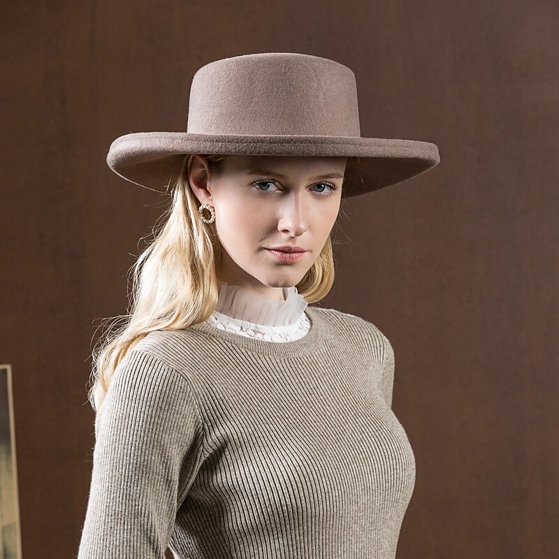 100% Wool Kentucky Derby Hat / Hats with Solid 1pc Casual / Daily Wear Headpiece4