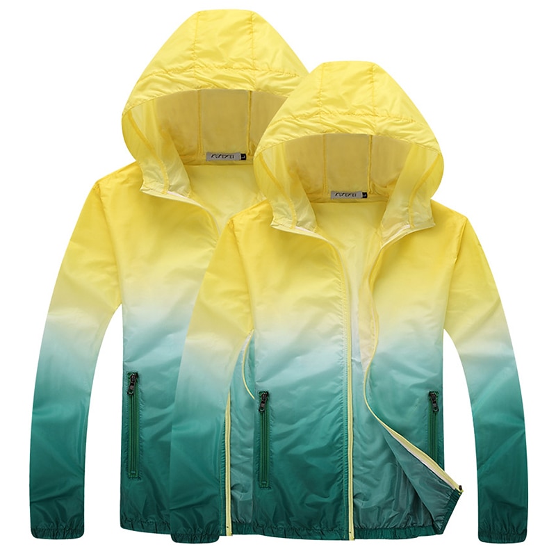 Men's Women's Hiking Jacket Hiking Skin Jacket Hiking Windbreaker Outdoor Waterproof UV Sun Protection Sunscreen Windproof Hoodie Ultraviolet Resistant Jacket Raincoat Camping / Hiking Fishing 19