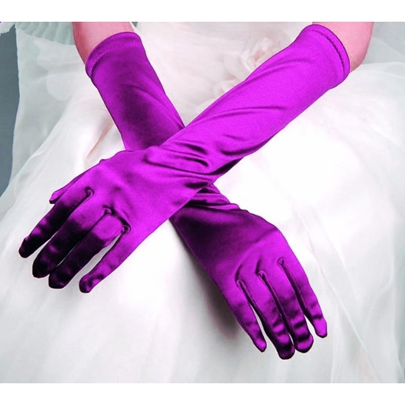 Terylene Elbow Length Glove Simple / Gloves With Solid Wedding / Party Glove4