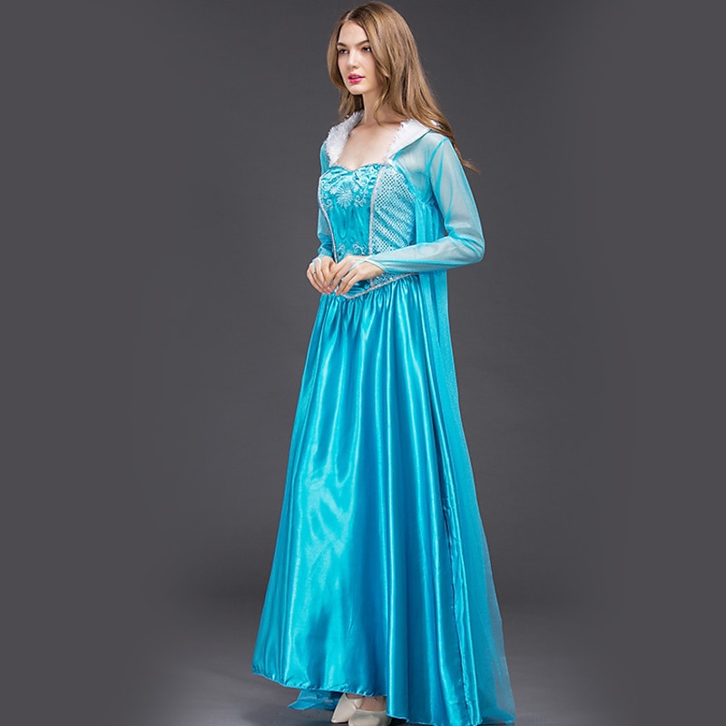Princess Fairytale Elsa Halloween Dress Cosplay Costume Vacation Dress Adults' Women's Female Christmas Carnival Easy Halloween Costumes Dress Up3