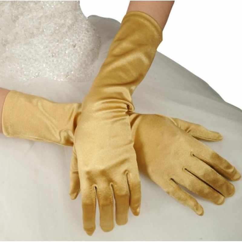 Terylene Elbow Length Glove Simple / Gloves With Solid Wedding / Party Glove3