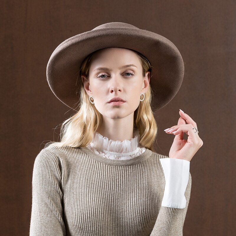 100% Wool Kentucky Derby Hat / Hats with Solid 1pc Casual / Daily Wear Headpiece3