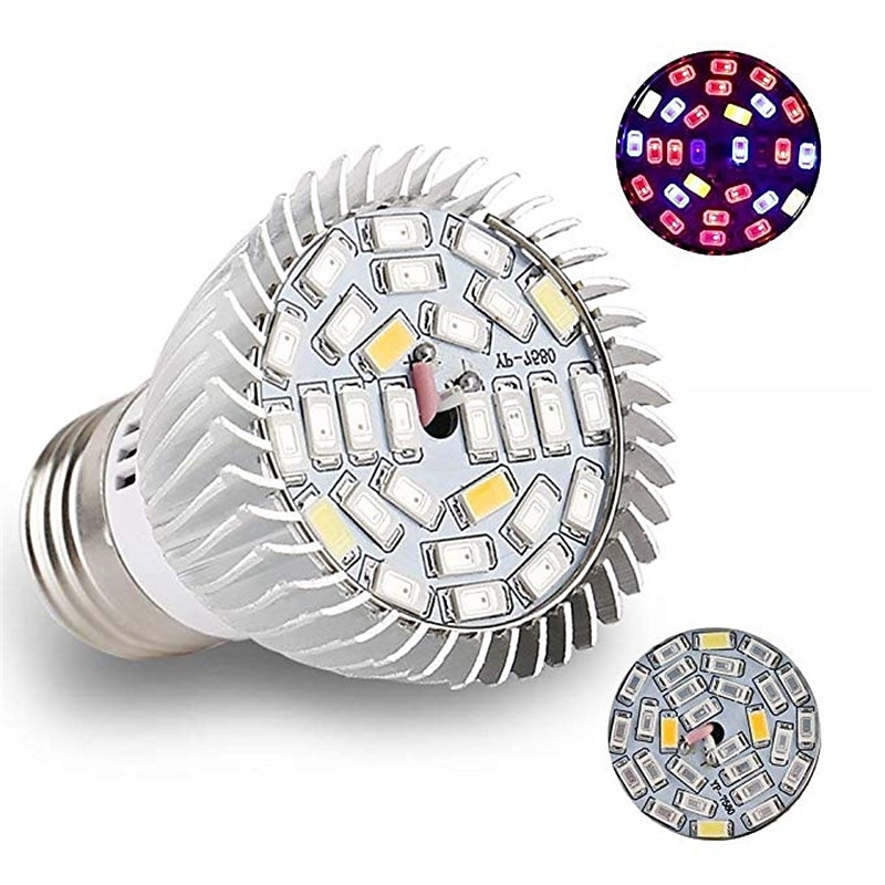 4pcs Full Spectrum Led Grow light Bulb E26 E27 GU10 E14 28leds Grow Plant Light for Hydroponics Greenhouse Organic Indoor Plants AC85-265V4