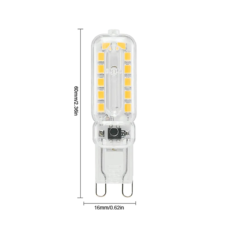 5pcs 10pcs G9 LED Bi-pin Lights 6W 450-550lm 22 LED Beads SMD 2835 T Bulb Shape Dimmable Warm White Cold White 220-240V 110-130V RoHS for Chandeliers Accent Lights Under Cabinet Puck Light3
