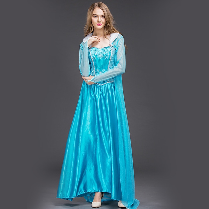 Princess Fairytale Elsa Halloween Dress Cosplay Costume Vacation Dress Adults' Women's Female Christmas Carnival Easy Halloween Costumes Dress Up2