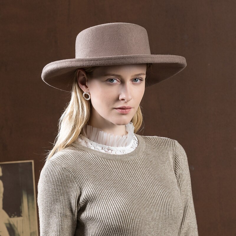 100% Wool Kentucky Derby Hat / Hats with Solid 1pc Casual / Daily Wear Headpiece2