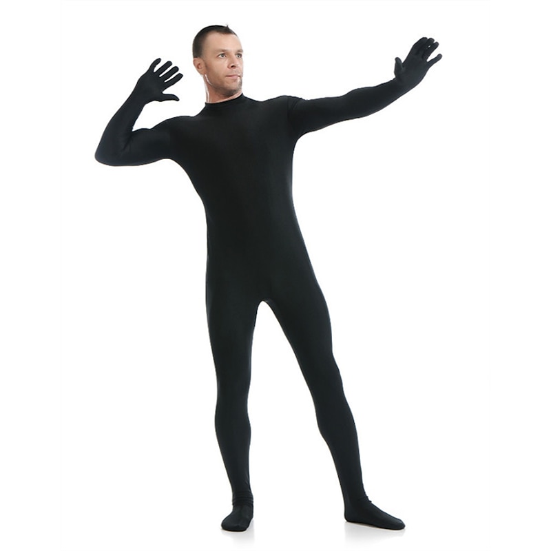 Zentai Suits Costume Hoodie Carnival Costume Full Body Suit Kings Day Men's Women's Sex Solid Colored Spandex Lycra Costume for Performance Party Valentine's Day Halloween Adults'4