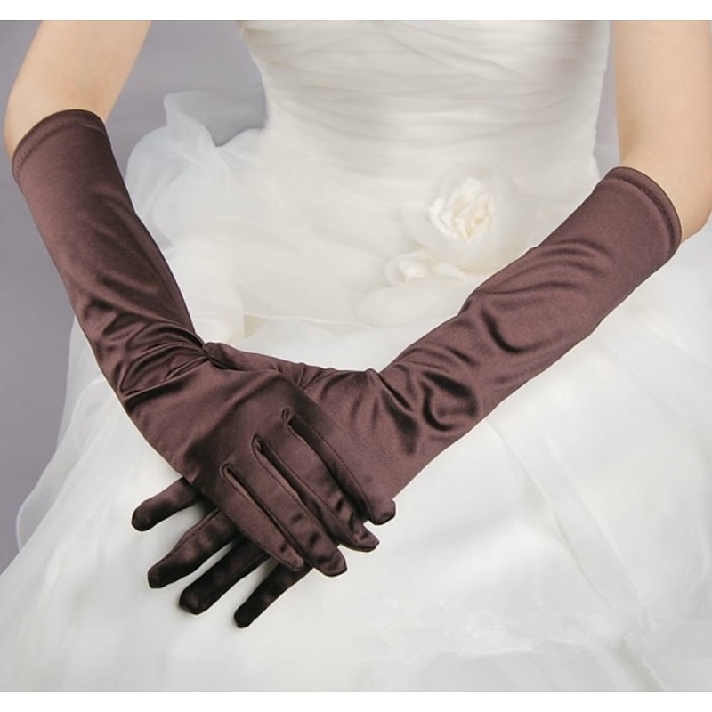 Terylene Elbow Length Glove Simple / Gloves With Solid Wedding / Party Glove2
