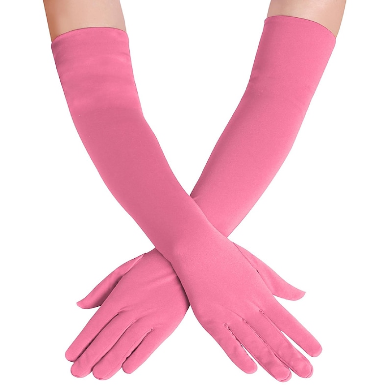 Gloves Women's Solid Colored Spandex Lycra Costume for Christmas Carnival Masquerade Adults'3