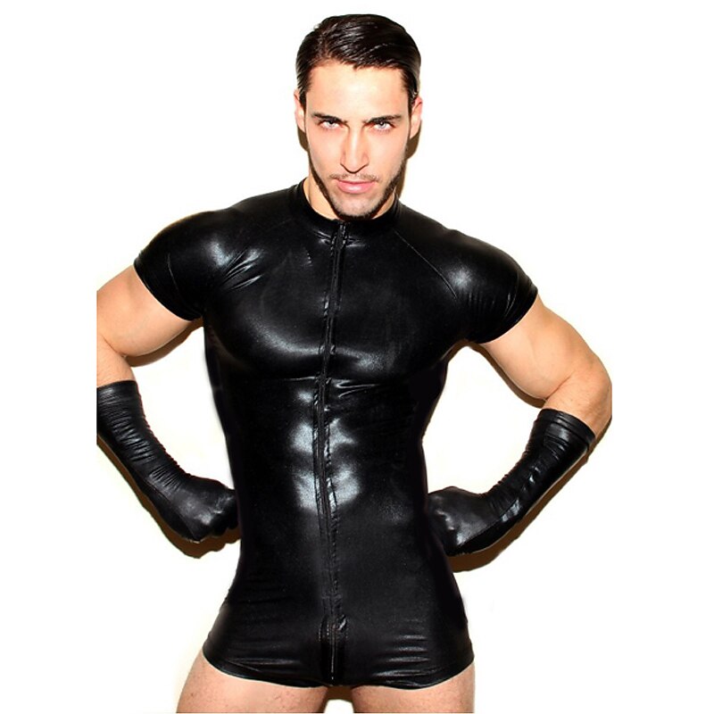 Zentai Suits Cosplay Costume Skin Suit Carnival Costume Full Body Suit Men's Leotards Sex Sexy Costume Patchwork Tulle Latex Costume for Carnival Masquerade Adults'